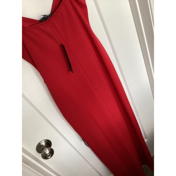 NWT Lulus Women's Sweetest Admirer Ruched‎ Surplice Maxi Dress Red Size Small - Picture 9 of 13